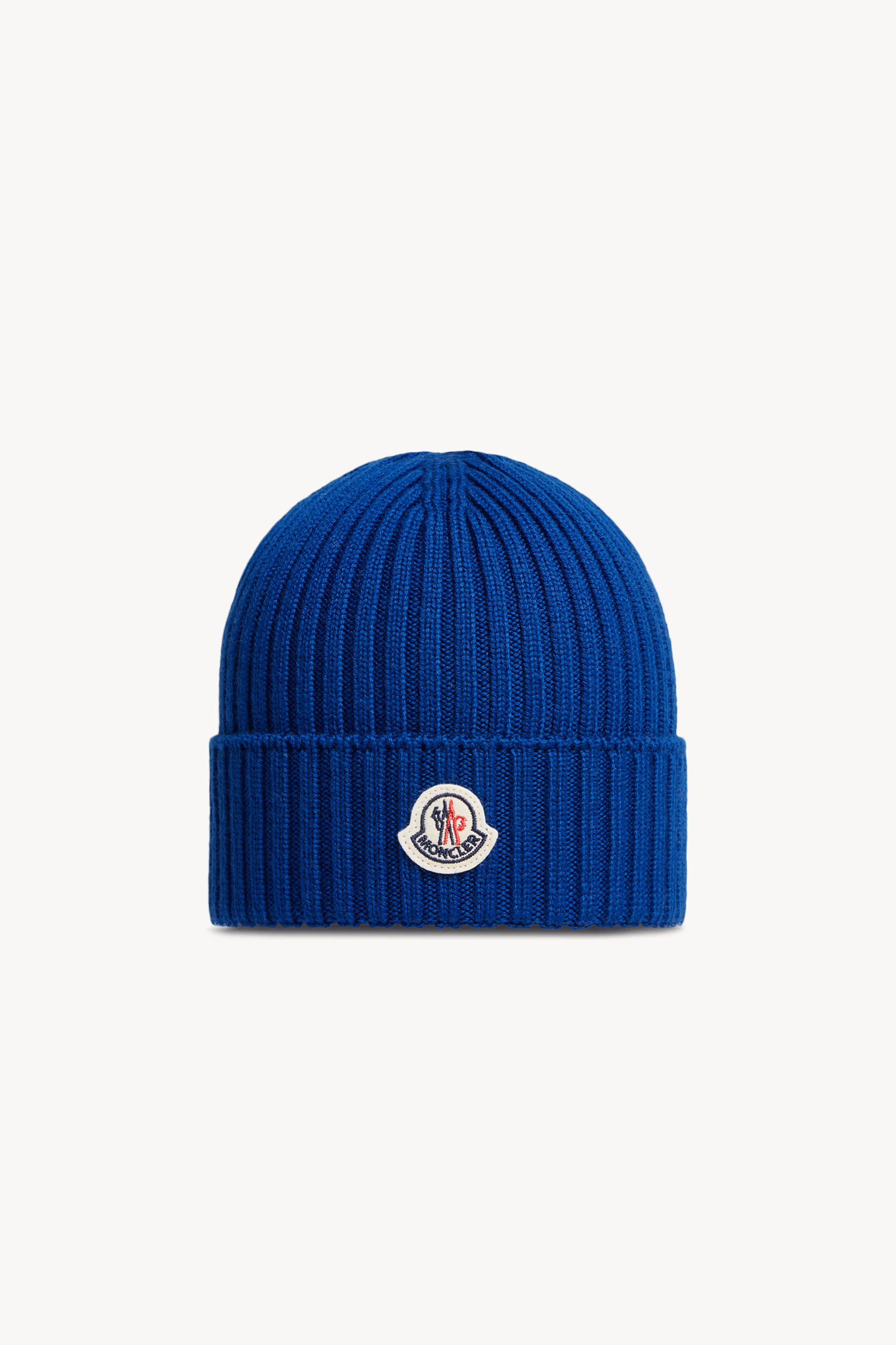 Wool Beanie Boy Electric Blue Moncler 0